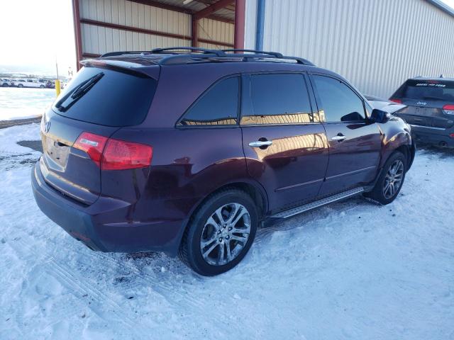2HNYD284X8H501344 - 2008 ACURA MDX TECHNOLOGY MAROON photo 3