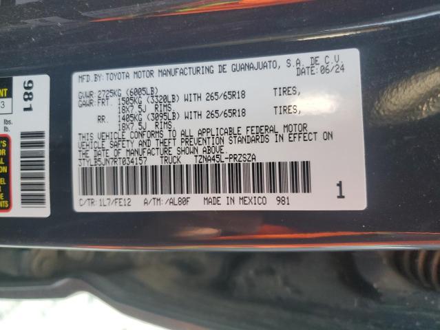 3TYLB5JN7RT034157 - 2024 TOYOTA TACOMA DOUBLE CAB Gris photo 12