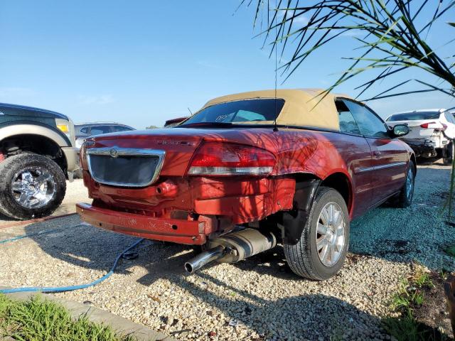 1C3EL65R24N344935 - 2004 CHRYSLER SEBRING LIMITED BURGUNDY photo 3