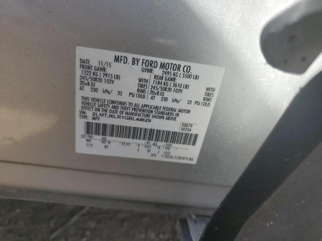 2LMTJ6LR1GBL44629 - 2016 LINCOLN MKX RESERVE 银色 照片 14