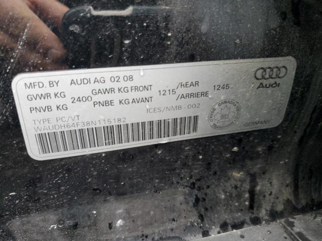 WAUDH64F38N115182 - 2008 AUDI A6 3.2 QUATTRO BLACK photo 13