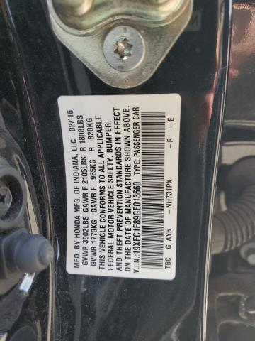 19XFC1F89GE013660 - 2016 HONDA CIVIC EX Qara foto 12