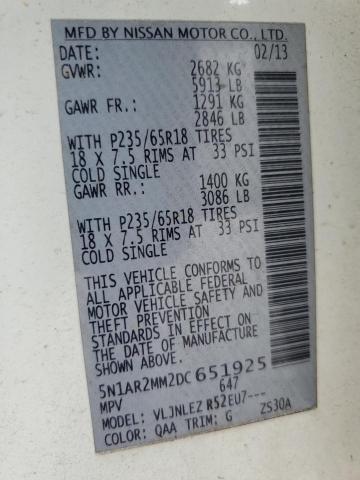 5N1AR2MM2DC651925 - 2013 NISSAN PATHFINDER S Ağ foto 13