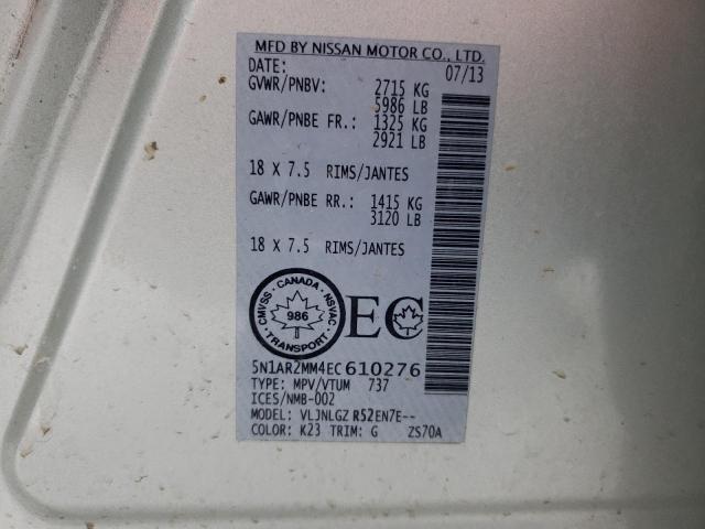 5N1AR2MM4EC610276 - 2014 NISSAN PATHFINDER S SILVER photo 13