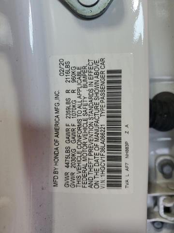 1HGCV1F36LA066221 - 2020 HONDA ACCORD SPORT თეთრი ფოტო 13