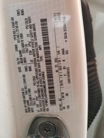 1FMCU0H60MUB15962 - 2021 FORD ESCAPE SEL 白色 照片 13