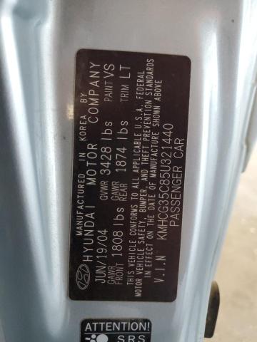 KMHCG35C85U321440 - 2005 HYUNDAI ACCENT GS BLUE photo 12