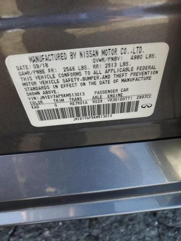 JN1EV7AP5KM513013 - 2019 INFINITI Q50 LUXE GRAY photo 12