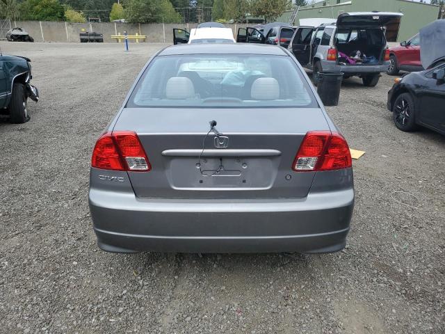 1HGES16325L003125 - 2005 HONDA CIVIC DX VP CHARCOAL photo 6