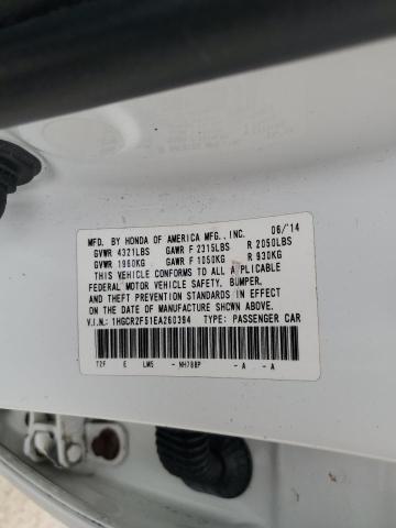 1HGCR2F51EA260394 - 2014 HONDA ACCORD SPORT WHITE photo 12