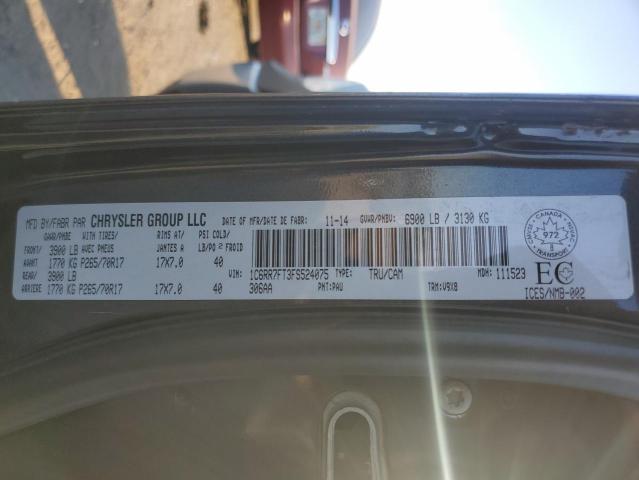 1C6RR7FT3FS524075 - 2015 RAM 1500 ST GRAY photo 12