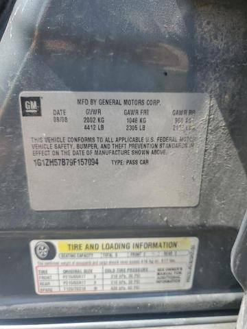 1G1ZH57B79F157094 - 2009 CHEVROLET MALIBU 1LT GRAY photo 12