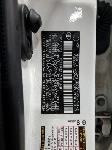 JTNB11HK2J3011174 - 2018 TOYOTA CAMRY L WHITE photo 13