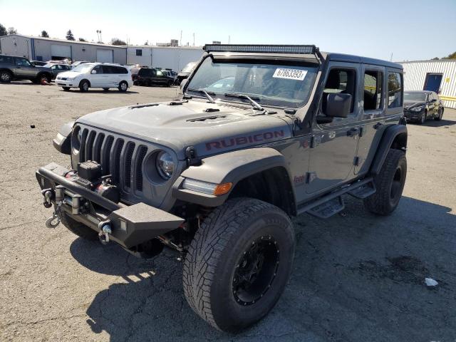 1C4HJXFG0MW705056 - 2021 JEEP WRANGLER RUBICON GRAY photo 1