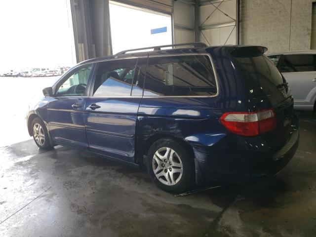 5FNRL38635B006490 - 2005 HONDA ODYSSEY EXL BLUE photo 2