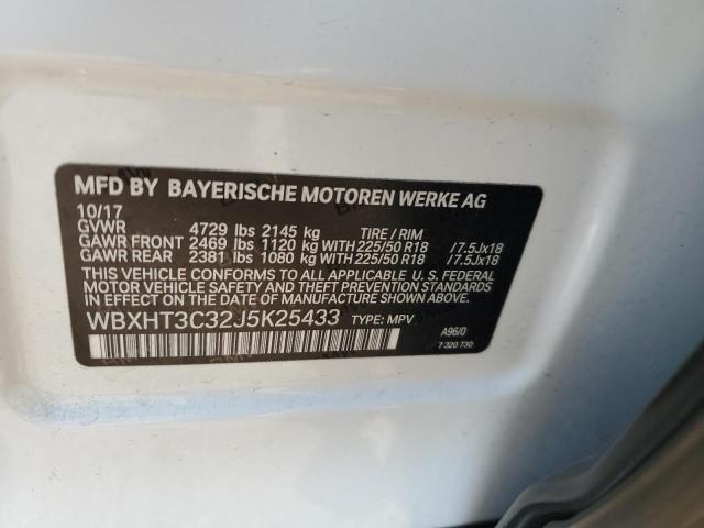 WBXHT3C32J5K25433 - 2018 BMW X1 XDRIVE28I WHITE photo 13