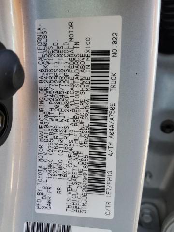 3TMJU62N96M018555 - 2006 TOYOTA TACOMA DOUBLE CAB PRERUNNER SILVER photo 12