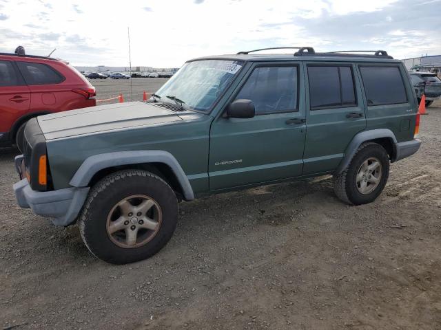 1J4FF28SXYL182837 - 2000 JEEP CHEROKEE SE GREEN photo 1