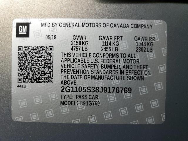 2G1105S38J9176769 - 2018 CHEVROLET IMPALA LT TAN photo 13