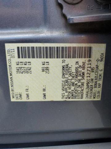 1N4AL2AP6CC127119 - 2012 NISSAN ALTIMA BASE BLUE photo 13