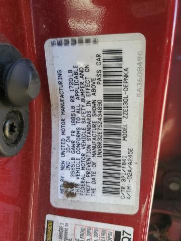 1NXBR32E75Z434890 - 2005 TOYOTA COROLLA CE Красный фото 12