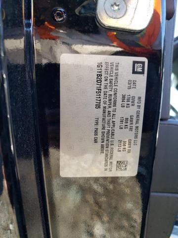 1G1YB2D71F5117705 - 2015 CHEVROLET CORVETTE STINGRAY 1LT BLACK photo 12