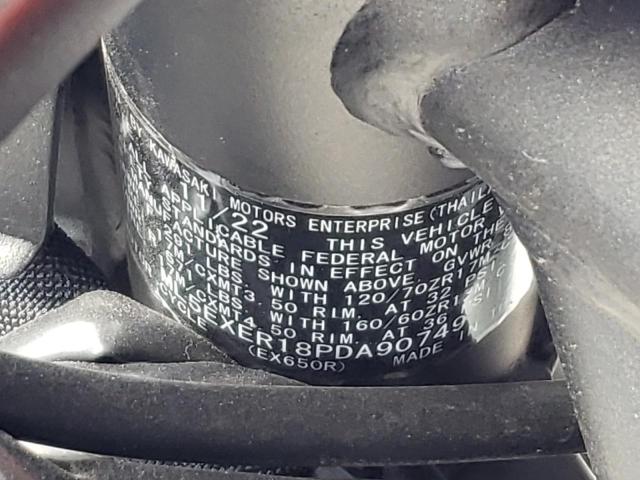 ML5EXER18PDA90749 - 2023 KAWASAKI EX650 R Ақ фото 9
