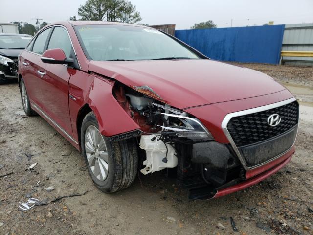 KMHE24L13GA013398 - 2016 HYUNDAI SONATA HYBRID RED photo 1