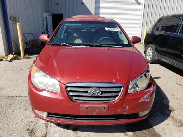 KMHDU46D48U360444 - 2008 HYUNDAI ELANTRA GLS RED photo 5