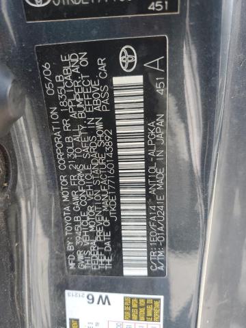 JTKDE177160143892 - 2006 TOYOTA SCION TC Grafit foto 12