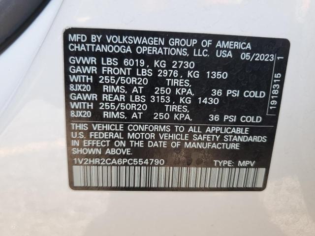 1V2HR2CA6PC554790 - 2023 VOLKSWAGEN ATLAS SE Белый фото 14