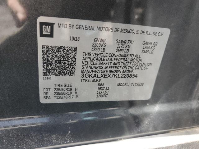 3GKALXEX7KL220854 - 2019 GMC TERRAIN DENALI CHARCOAL photo 12