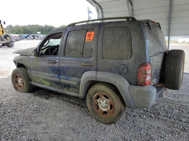 1J4GL48K05W541051 - 2005 JEEP LIBERTY SPORT BLUE photo 2