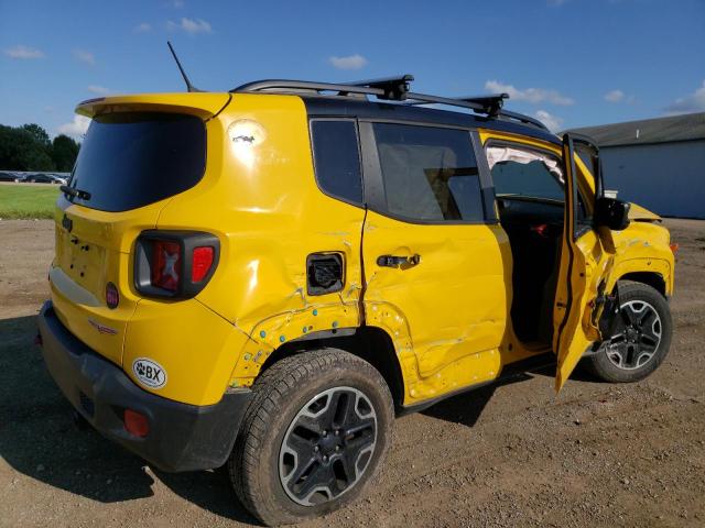 ZACCJBCB6HPF60517 - 2017 JEEP RENEGADE TRAILHAWK YELLOW photo 3