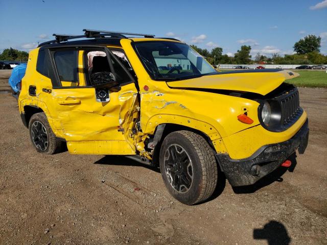 ZACCJBCB6HPF60517 - 2017 JEEP RENEGADE TRAILHAWK YELLOW photo 4