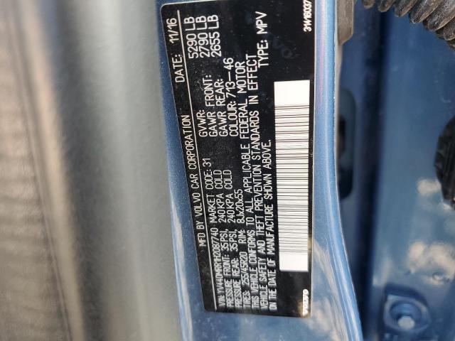 YV440MRR1H2087740 - 2017 VOLVO XC60 T5 DYNAMIC ლურჯი ფოტო 12