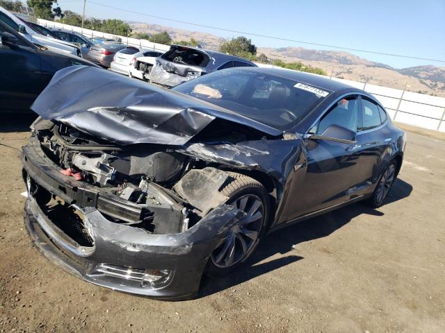 5YJSA1S14EFP62161 - 2014 TESLA MODEL S Grau Foto 1