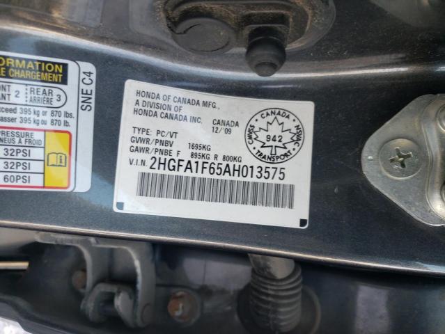 2HGFA1F65AH013575 - 2010 HONDA CIVIC LX-S Boz foto 13