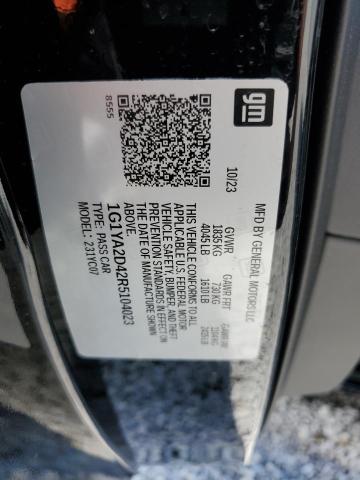 1G1YA2D42R5104023 - 2024 CHEVROLET CORVETTE STINGRAY 1LT BLACK photo 12