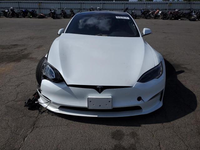 5YJSA1E67PF520913 - 2023 TESLA MODEL S WHITE photo 5