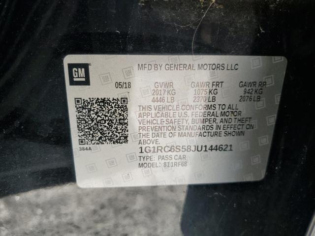 1G1RC6S58JU144621 - 2018 CHEVROLET VOLT LT BLACK photo 12