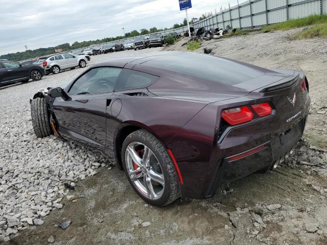 1G1YB2D78H5110592 - 2017 CHEVROLET CORVETTE STINGRAY 1LT MAROON photo 2