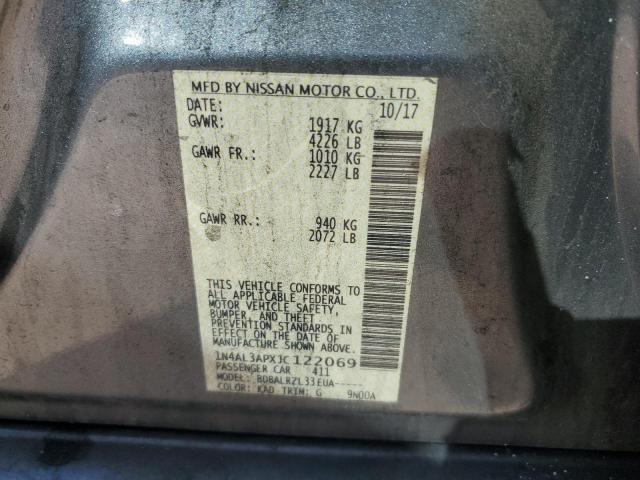 1N4AL3APXJC122069 - 2018 NISSAN ALTIMA 2.5 GRAY photo 12