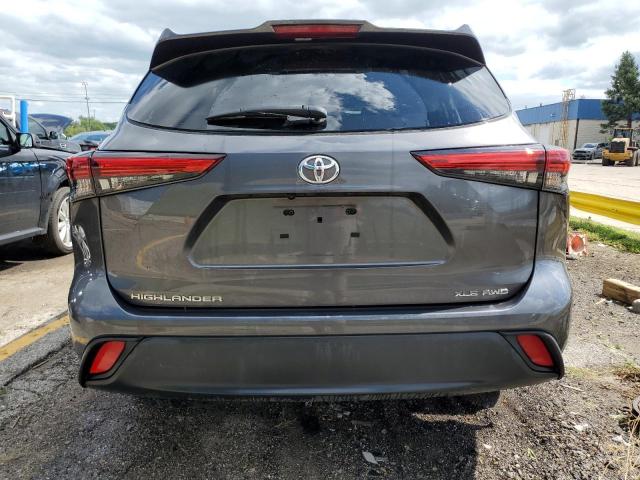 5TDGZRBH4NS587884 - 2022 TOYOTA HIGHLANDER XLE BLACK photo 6
