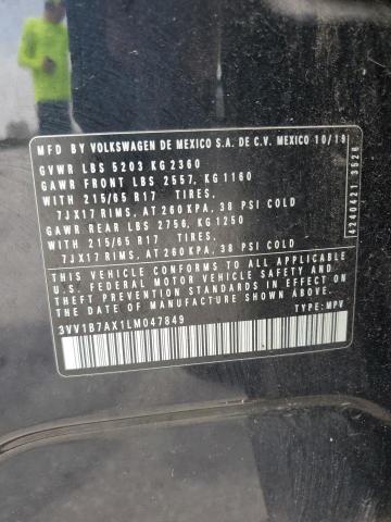 3VV1B7AX1LM047849 - 2020 VOLKSWAGEN TIGUAN S შავი ფოტო 13