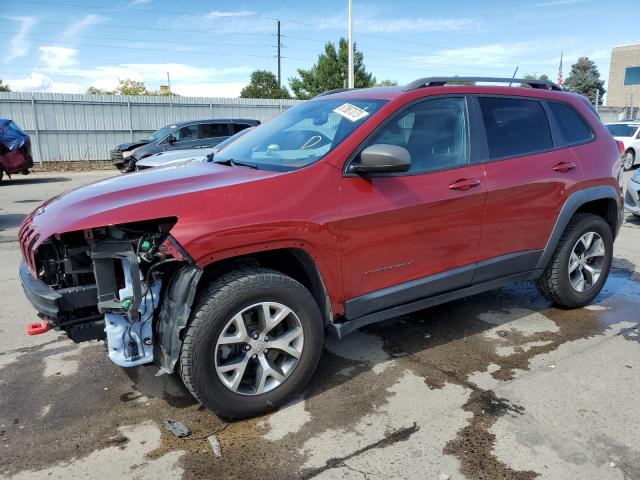 1C4PJMBS6EW317609 - 2014 JEEP CHEROKEE TRAILHAWK BURGUNDY photo 1