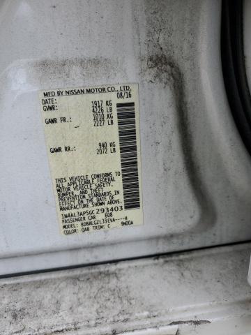 1N4AL3AP5GC293403 - 2016 NISSAN ALTIMA 2.5 WHITE photo 12