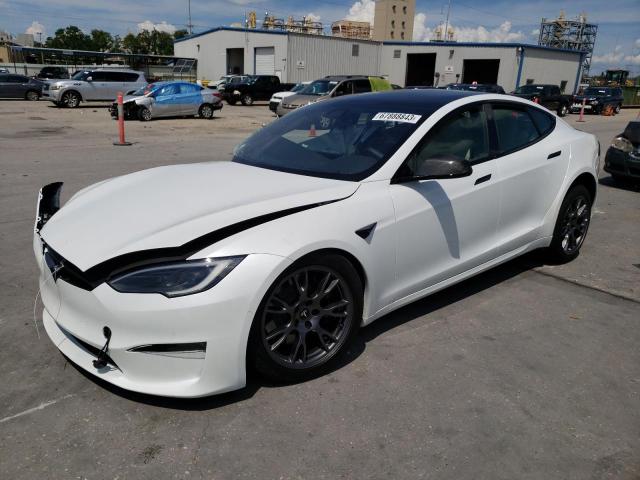 5YJSA1E53NF486196 - 2022 TESLA MODEL S Սպիտակ լուսանկար 1