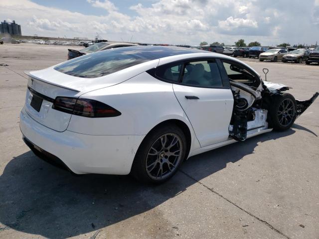 5YJSA1E53NF486196 - 2022 TESLA MODEL S Սպիտակ լուսանկար 3