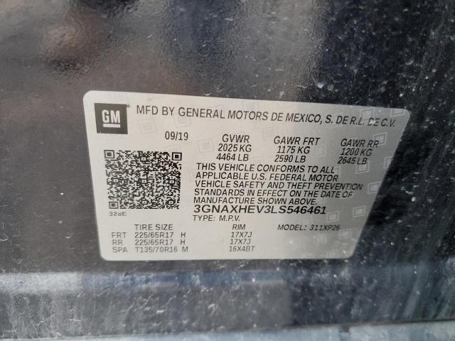 3GNAXHEV3LS546461 - 2020 CHEVROLET EQUINOX LS BLUE photo 13